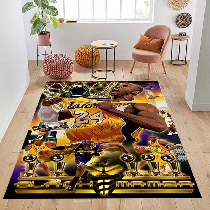 Los Angeles Lakers Rug NBA Area Rug Kitchen Rug Indoor Outdoor Rugs Rectangle Carpet