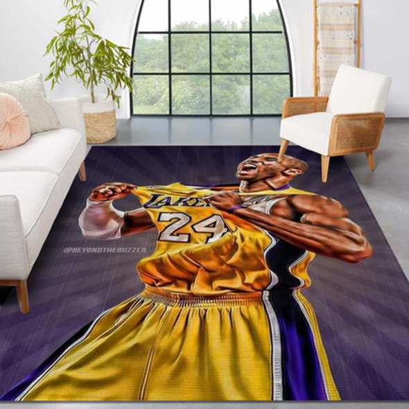 Los Angeles Lakers Rug NBA Area Rug Bedroom Rug Outdoor Rugs Rectangle Carpet