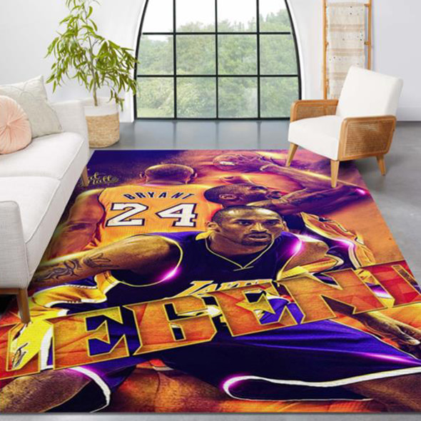 Los Angeles Lakers Area Rug NBA Area Rug Kitchen Rug Indoor Outdoor Rugs Rectangle Carpet