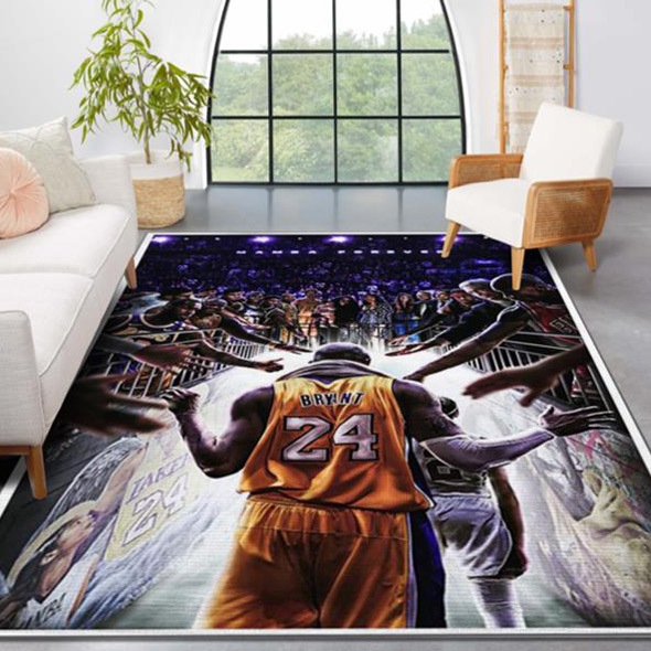 Los Angeles Lakers Area Rug NBA Area Rug Dining Room Rugs Indoor Outdoor Rug Rectangle Carpet