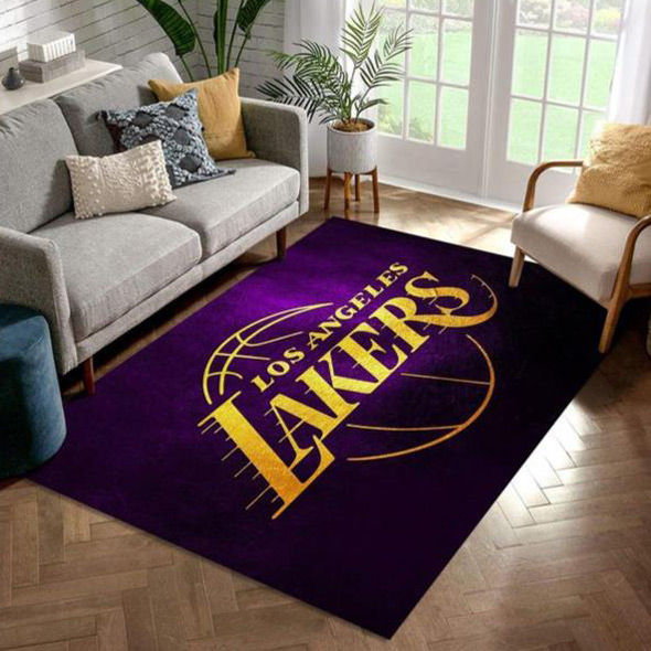 Los Angeles Lakers Rug NBA Area Rug Bedroom Area Rug Outdoor Rugs Rectangle Carpet