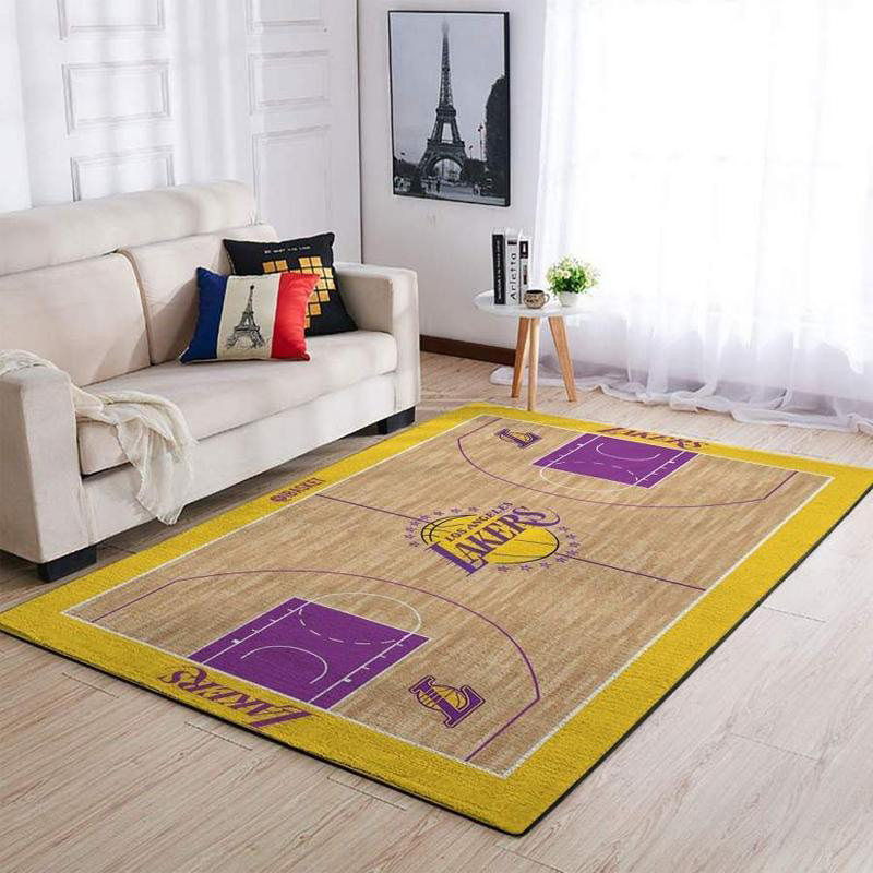 Los Angeles Lakers Rug NBA Area Rug Kitchen Rug Indoor Outdoor Rug Rectangle Carpet