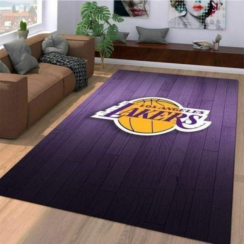Los Angeles Lakers Area Rug NBA Area Rug Dining Room Rugs Outdoor Rug Rectangle Carpet