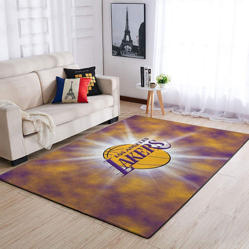 Los Angeles Lakers Area Rug NBA Area Rug Bedroom Area Rug Indoor Rugs Rectangle Carpet