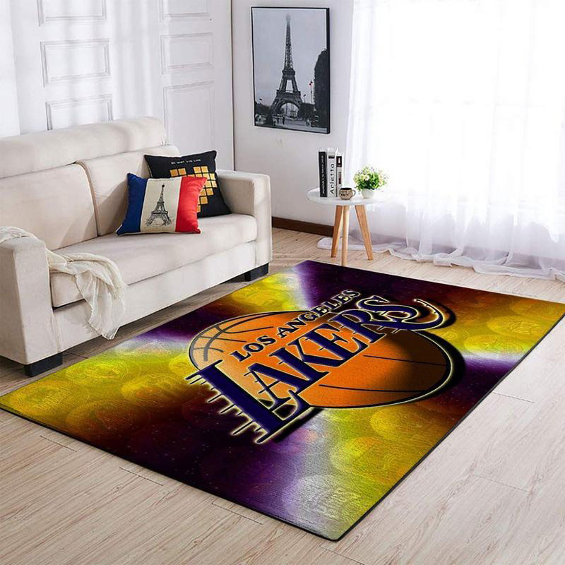 Los Angeles Lakers Area Rug NBA Area Rug Bathroom Rugs Indoor Outdoor Rug Rectangle Carpet