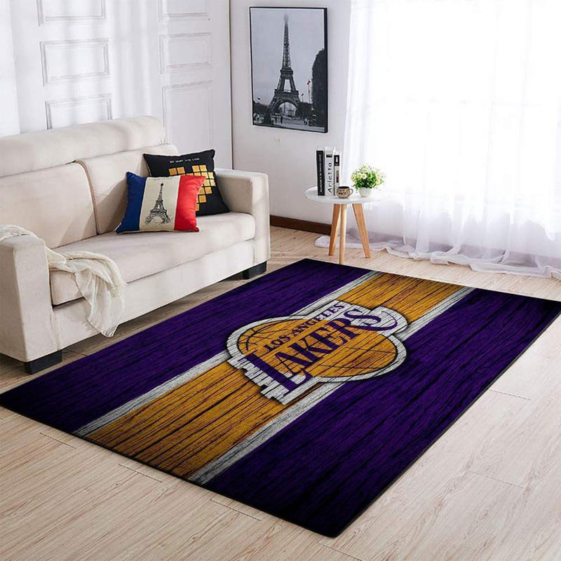 Los Angeles Lakers Area Rug NBA Area Rug Living Room Area Rug Outdoor Rugs Rectangle Carpet