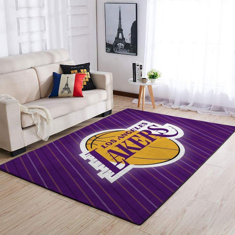 Los Angeles Lakers Area Rug NBA Area Rug Bathroom Rugs Outdoor Rug Rectangle Carpet