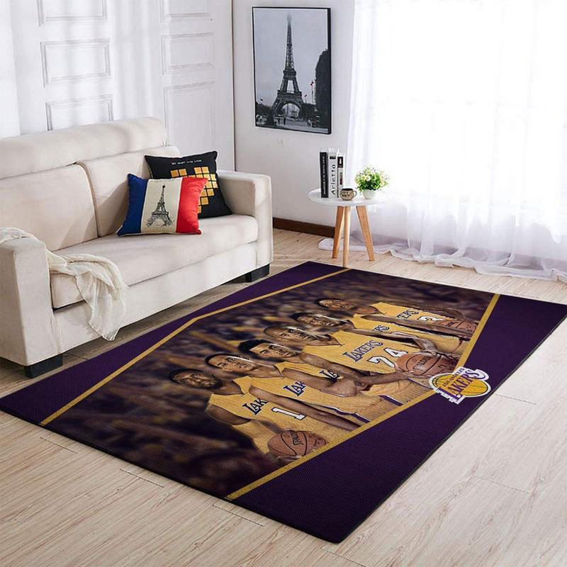 Los Angeles Lakers Rug NBA Area Rug Bathroom Rug Indoor Outdoor Rug Rectangle Carpet