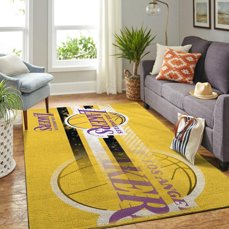 Los Angeles Lakers Rug NBA Area Rug Bathroom Rugs Indoor Outdoor Rug Rectangle Carpet