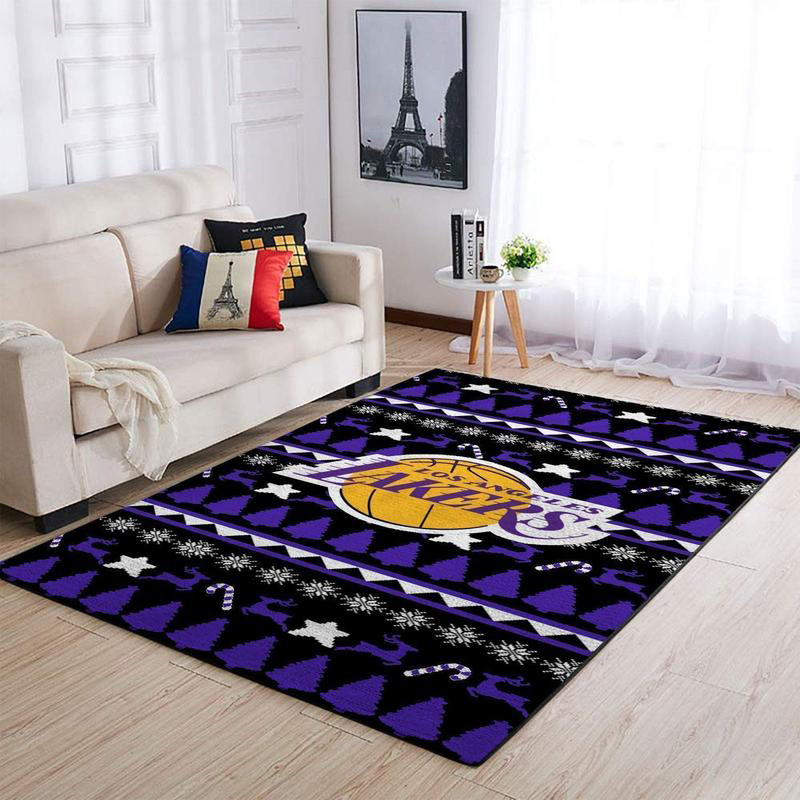 Los Angeles Lakers Area Rug NBA Area Rug Living Room Area Rug Outdoor Rug Rectangle Carpet