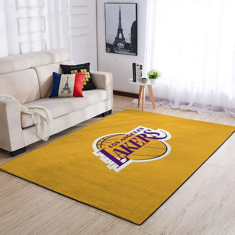 Los Angeles Lakers Area Rug NBA Area Rug Living Room Rug Outdoor Rug Rectangle Carpet
