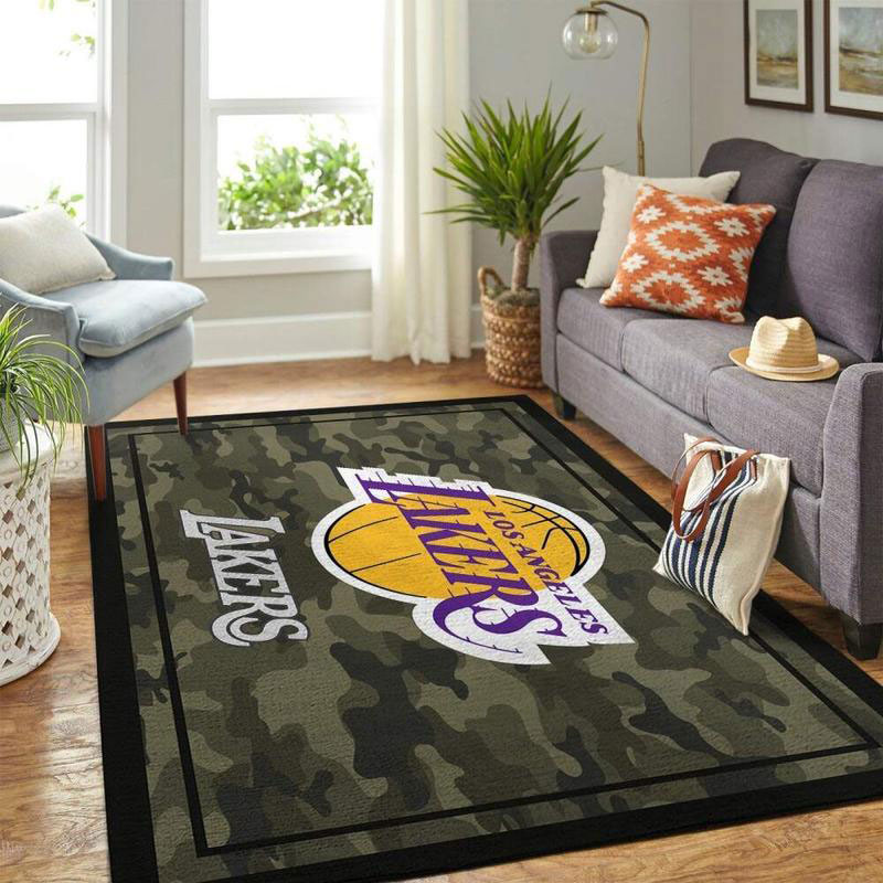 Los Angeles Lakers Rug NBA Area Rug Bathroom Rug Outdoor Rug Rectangle Carpet