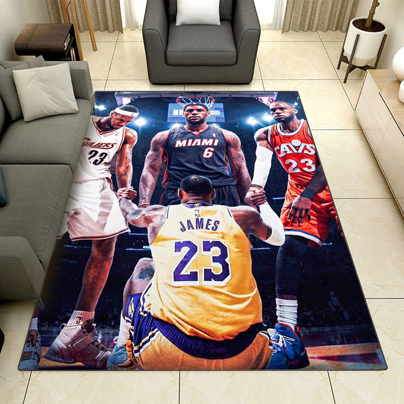 Los Angeles Lakers Area Rug NBA Area Rug Bedroom Rug Indoor Outdoor Rug Rectangle Carpet
