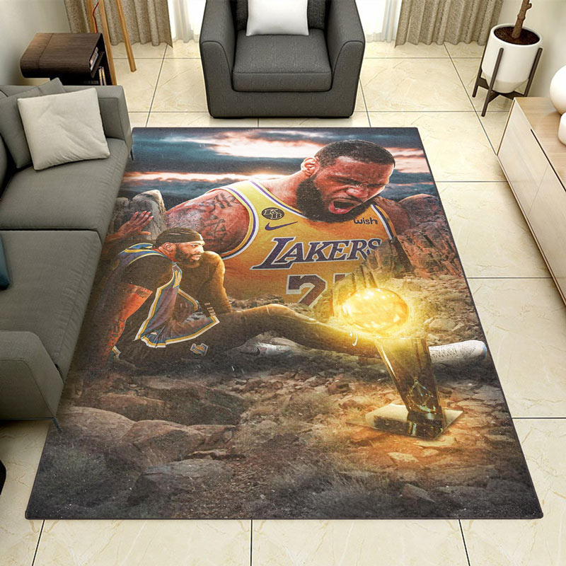Los Angeles Lakers Area Rug NBA Area Rug Living Room Area Rug Outdoor Rugs Rectangle Carpet