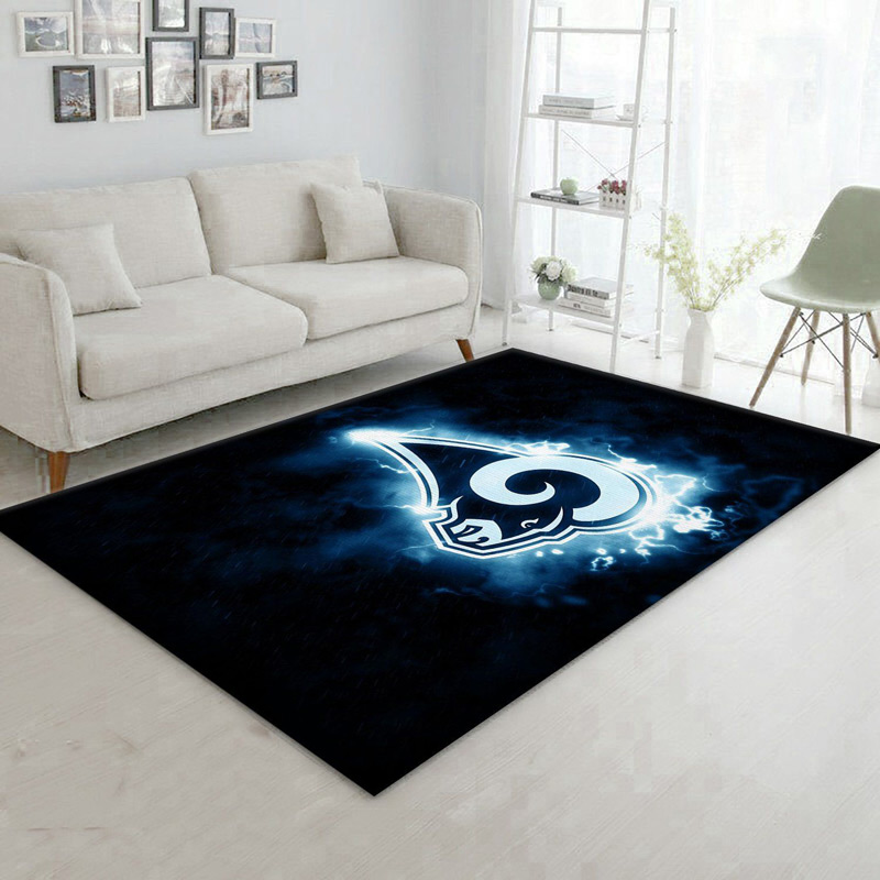 Los Angeles Rams Area Rug NFL Area Rug Bathroom Rugs Outdoor Rugs Rectangle Carpet