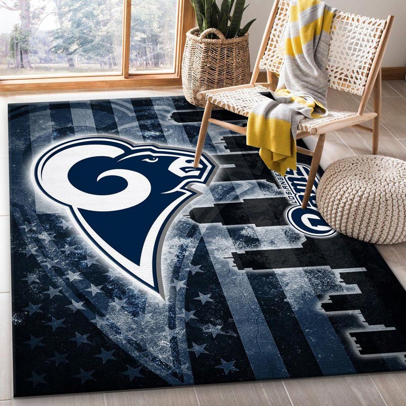 Los Angeles Rams Area Rug NFL Area Rug Bedroom Area Rug Indoor Outdoor Rug Rectangle Carpet