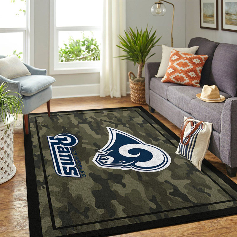 Los Angeles Rams Area Rug NFL Area Rug Dining Room Rug Outdoor Rug Rectangle Carpet