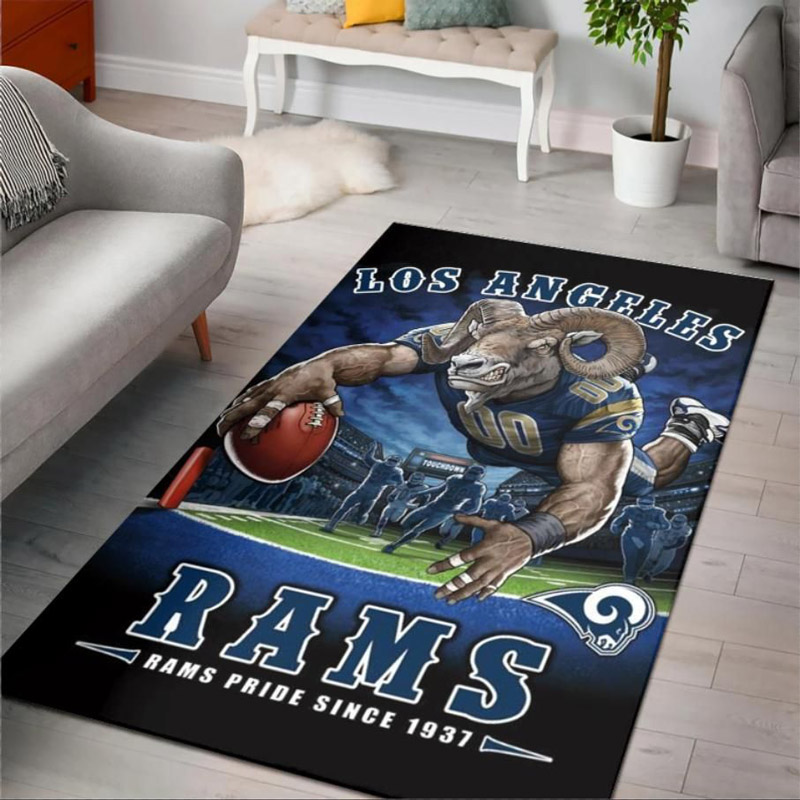Los Angeles Rams Area Rug NFL Area Rug Bedroom Area Rug Outdoor Rug Rectangle Carpet