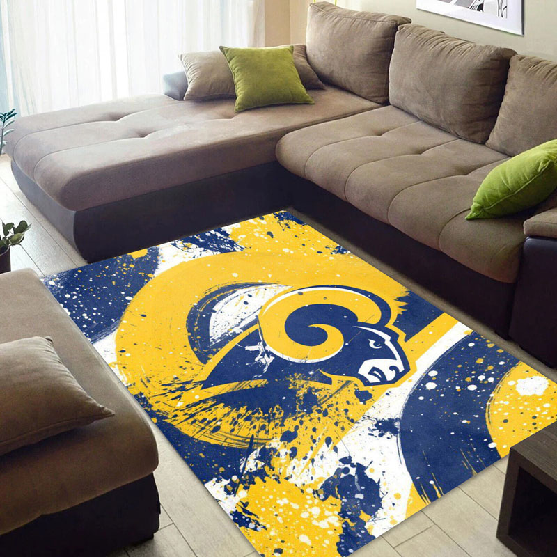 Los Angeles Rams Rug NFL Area Rug Living Room Area Rug Outdoor Rug Rectangle Carpet