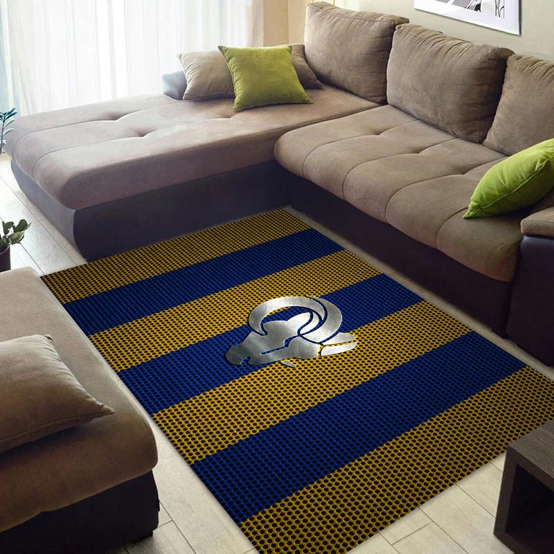 Los Angeles Rams Area Rug NFL Area Rug Dining Room Rugs Outdoor Rug Rectangle Carpet