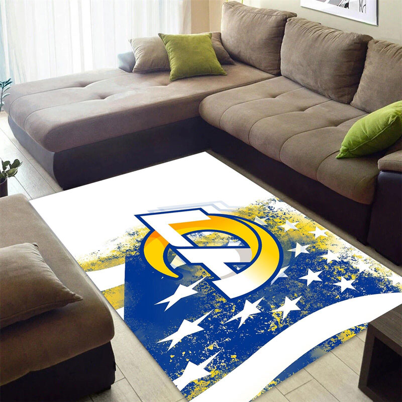 Los Angeles Rams Area Rug NFL Area Rug Dining Room Rugs Outdoor Rugs Rectangle Carpet