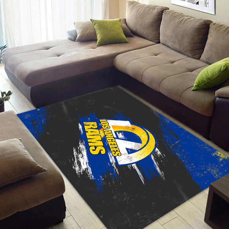 Los Angeles Rams Rug NFL Area Rug Dining Room Rug Indoor Outdoor Rugs Rectangle Carpet