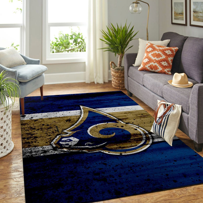 Los Angeles Rams Rug NFL Area Rug Bedroom Rug Indoor Outdoor Rugs Rectangle Carpet