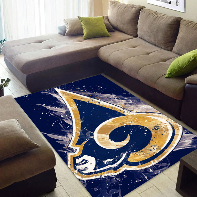 Los Angeles Rams Area Rug NFL Area Rug Dining Room Rug Outdoor Rug Rectangle Carpet