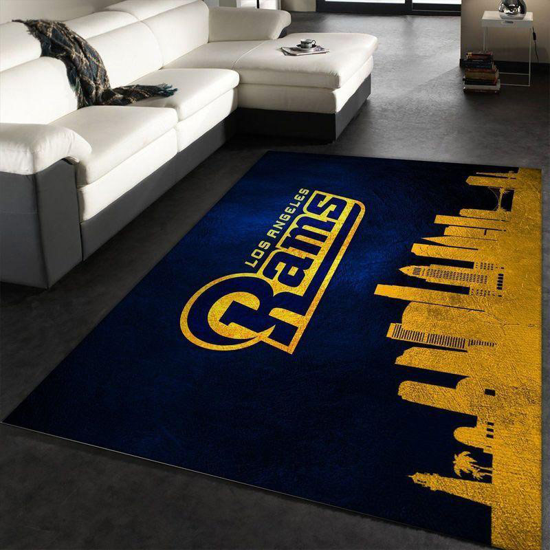 Los Angeles Rams Rug NFL Area Rug Bedroom Area Rug Outdoor Rug Rectangle Carpet