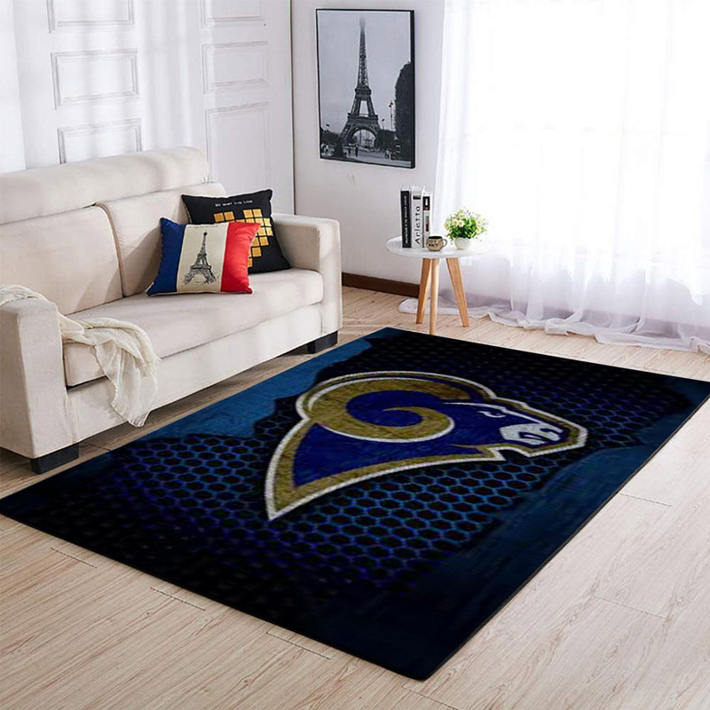 Los Angeles Rams Area Rug NFL Area Rug Dining Room Rug Outdoor Rugs Rectangle Carpet