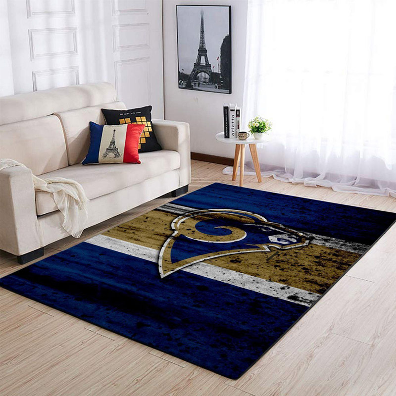 Los Angeles Rams Area Rug NFL Area Rug Dining Room Rugs Indoor Rugs Rectangle Carpet