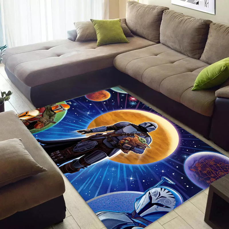 Mandalorian Rug Star Wars Area Rug Star Wars Carpet Dining Room Rugs Indoor Rugs