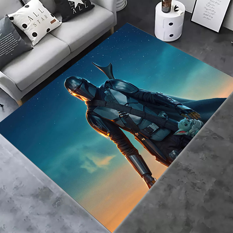Mandalorian Rug Star Wars Area Rug Star Wars Carpet Living Room Area Rug Indoor Rugs
