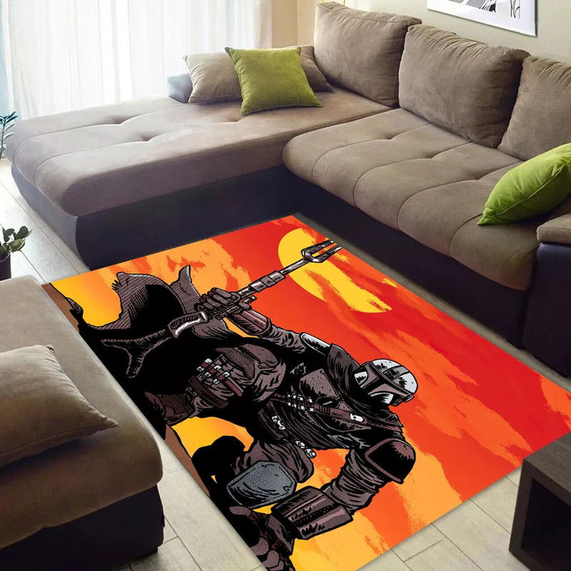 Mandalorian Rug Star Wars Area Rug Star Wars Carpet Living Room Area Rug Outdoor Rugs