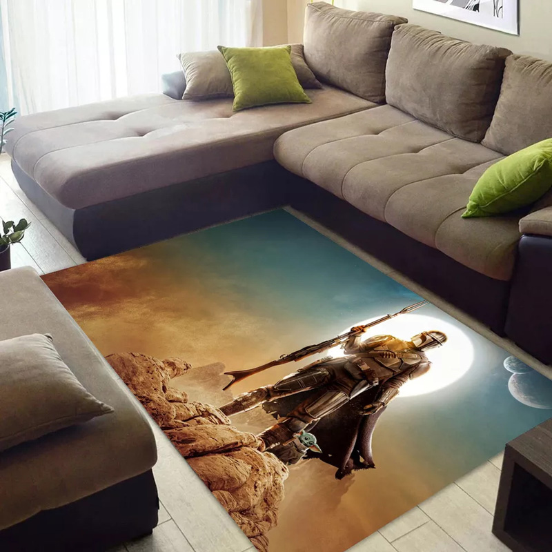 Mandalorian Rug Star Wars Rug Star Wars Carpet Living Room Rug Indoor Rug