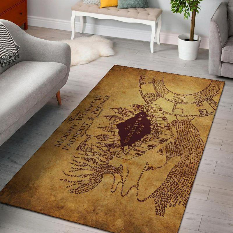 Marauder S Map Harry Potter Rug Harry Potter Carpet Bedroom Area Rug Indoor Rug