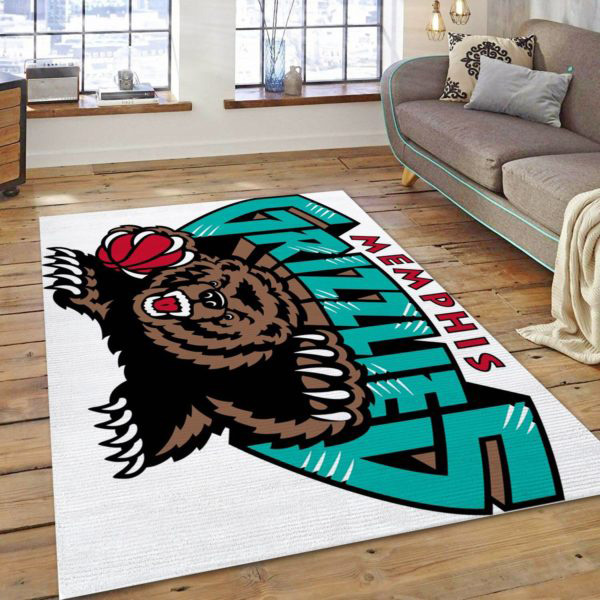 Memphis Grizzlies Rug NBA Area Rug Dining Room Rug Indoor Outdoor Rug Rectangle Carpet