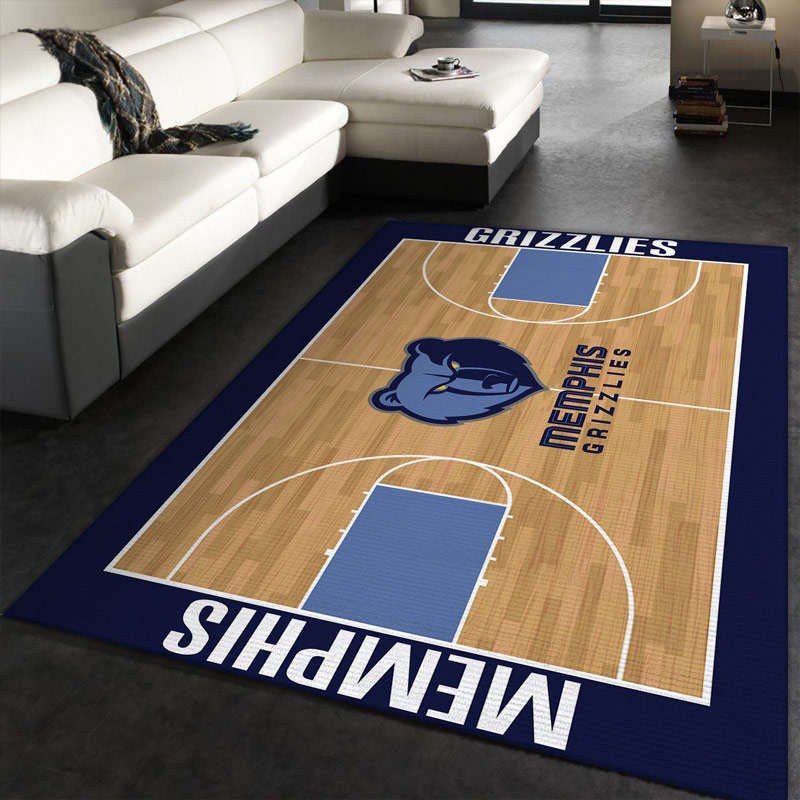 Memphis Grizzlies Area Rug NBA Area Rug Bedroom Area Rug Indoor Outdoor Rug Rectangle Carpet