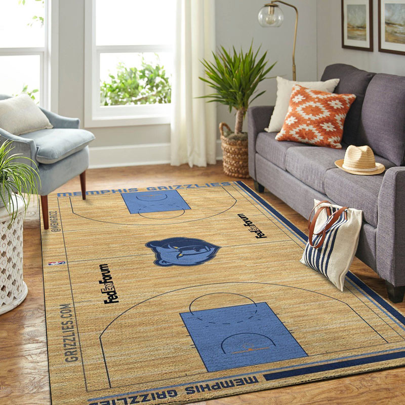 Memphis Grizzlies Area Rug NBA Area Rug Bathroom Rugs Indoor Outdoor Rug Rectangle Carpet