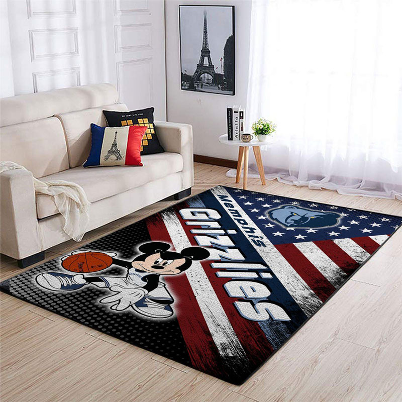 Memphis Grizzlies Rug NBA Area Rug Bathroom Rug Indoor Outdoor Rug Rectangle Carpet