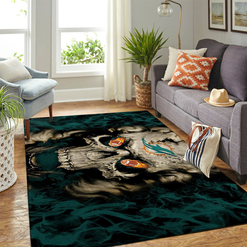 Miami Dolphins Area Rug NFL Area Rug Bedroom Area Rug Outdoor Rugs Rectangle Carpet
