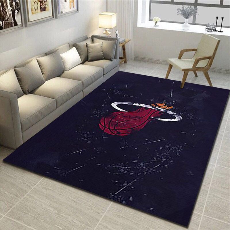 Miami Heat Rug NBA Area Rug Dining Room Rug Outdoor Rugs Rectangle Carpet