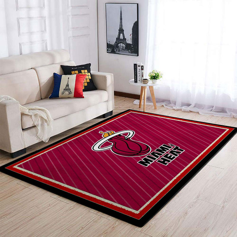 Miami Heat Rug NBA Area Rug Dining Room Rug Indoor Outdoor Rugs Rectangle Carpet