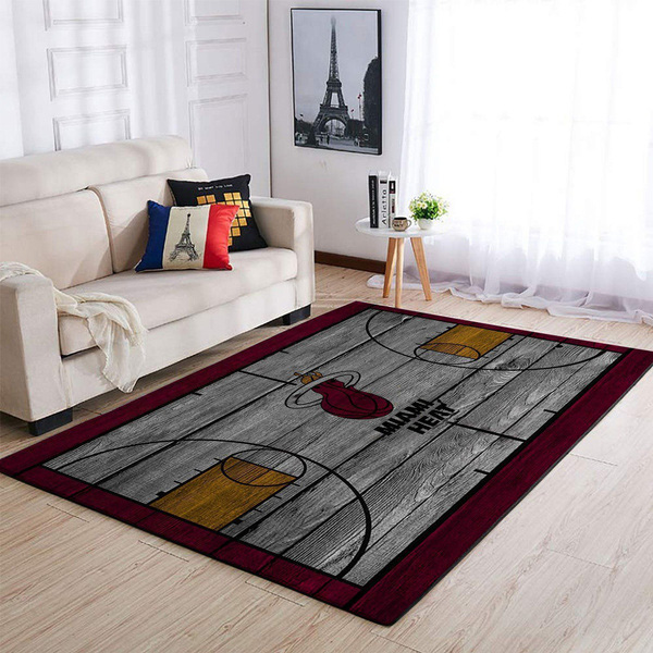 Miami Heat Rug NBA Area Rug Living Room Rug Outdoor Rugs Rectangle Carpet