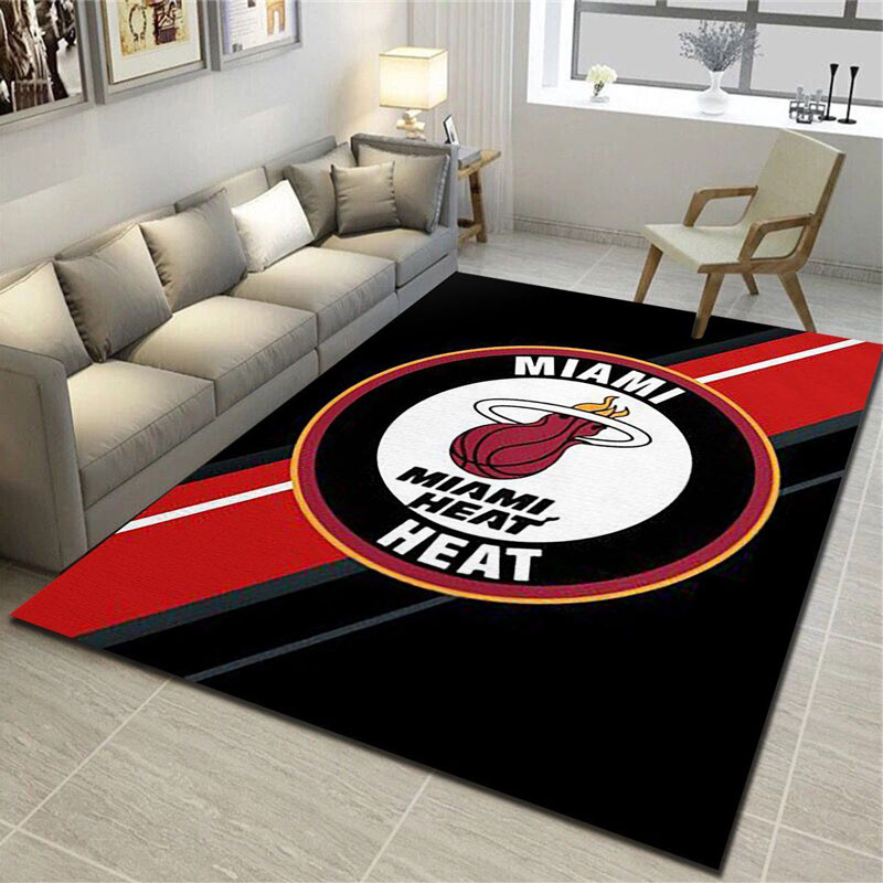 Miami Heat Rug NBA Area Rug Dining Room Rugs Indoor Outdoor Rugs Rectangle Carpet