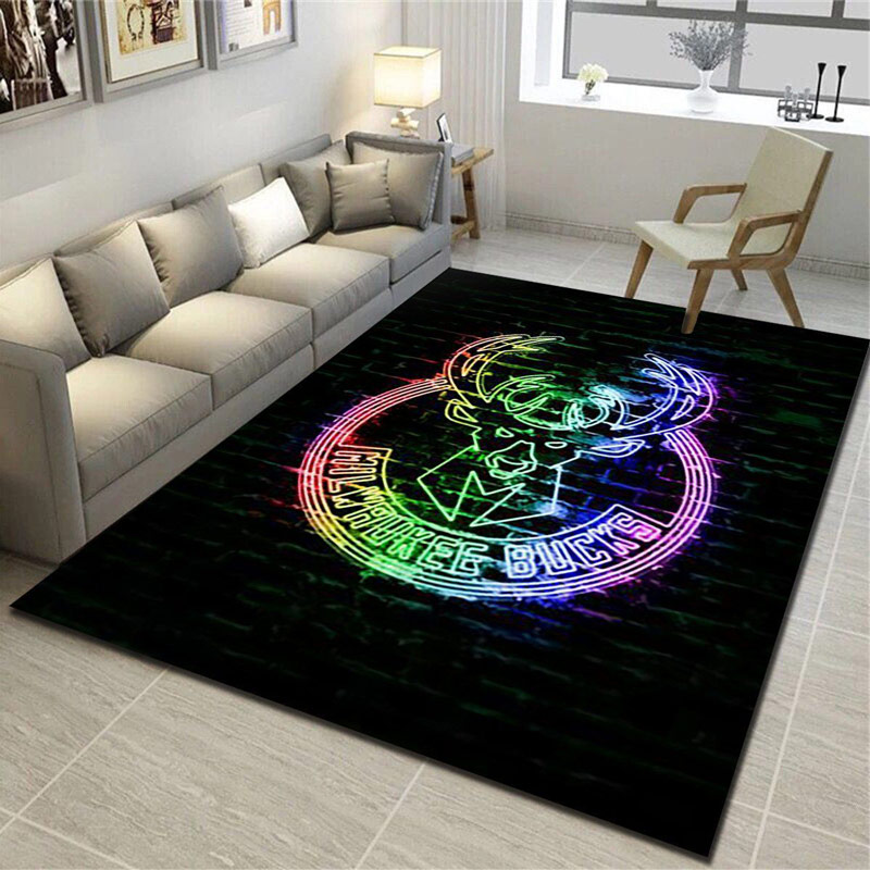 Milwaukee Bucks Area Rug NBA Area Rug Bathroom Rugs Indoor Outdoor Rug Rectangle Carpet