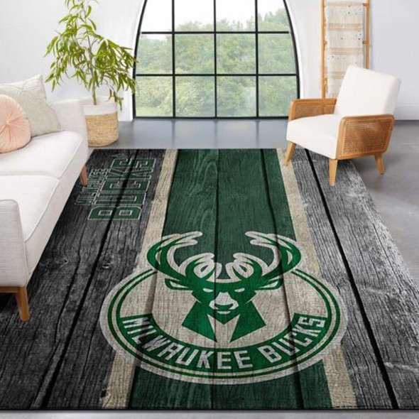 Milwaukee Bucks Rug NBA Area Rug Living Room Area Rug Outdoor Rug Rectangle Carpet