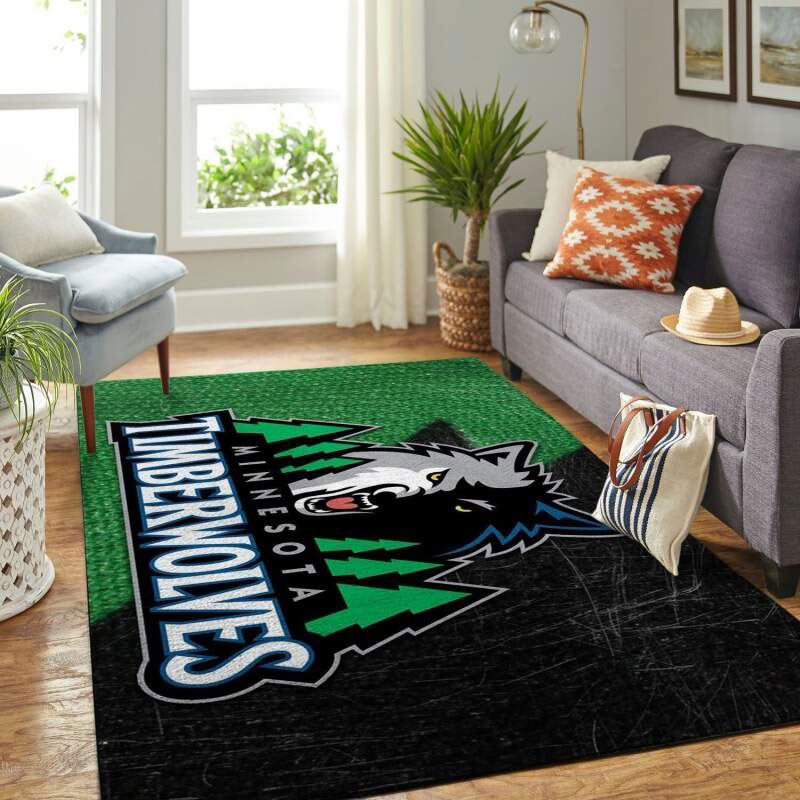 Minnesota Timberwolves Area Rug NBA Area Rug Bathroom Rugs Outdoor Rugs Rectangle Carpet