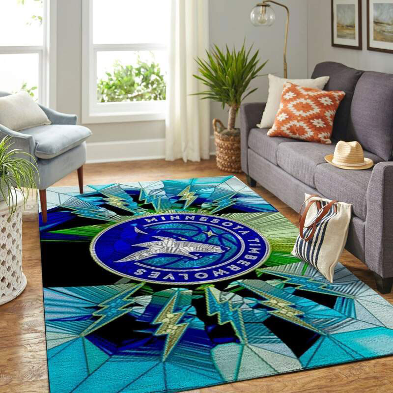 Minnesota Timberwolves Rug NBA Area Rug Bedroom Rug Outdoor Rugs Rectangle Carpet