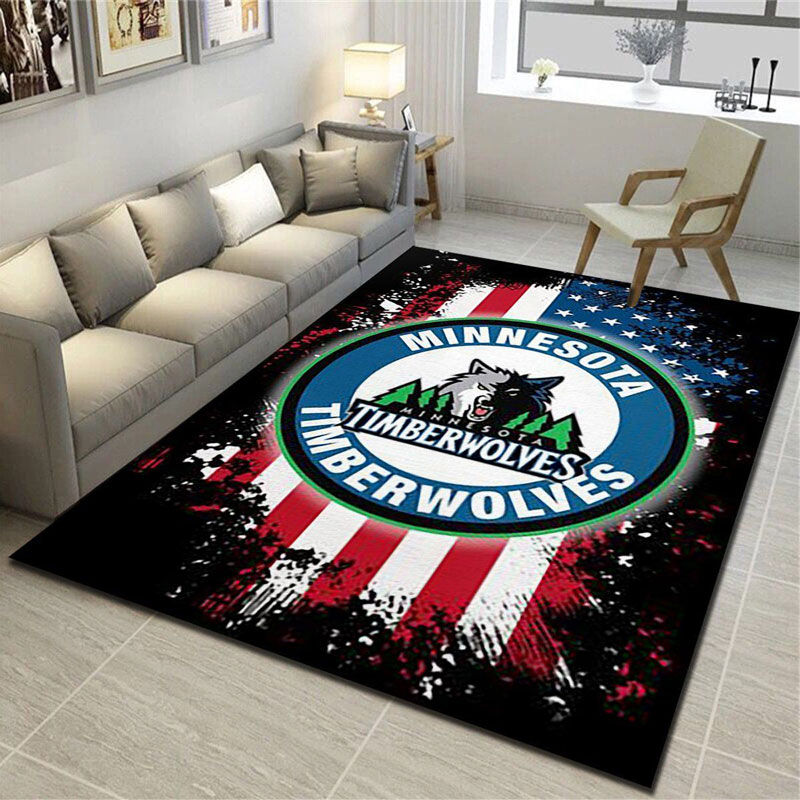 Minnesota Timberwolves Rug NBA Area Rug Dining Room Rug Indoor Outdoor Rug Rectangle Carpet